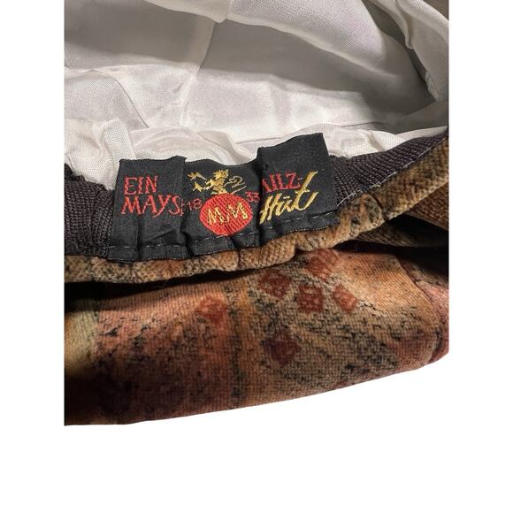 Vintage 70s Disco Retro Baker Boy Hat Handmade Velvet Newsboy Derby Cap main image 3